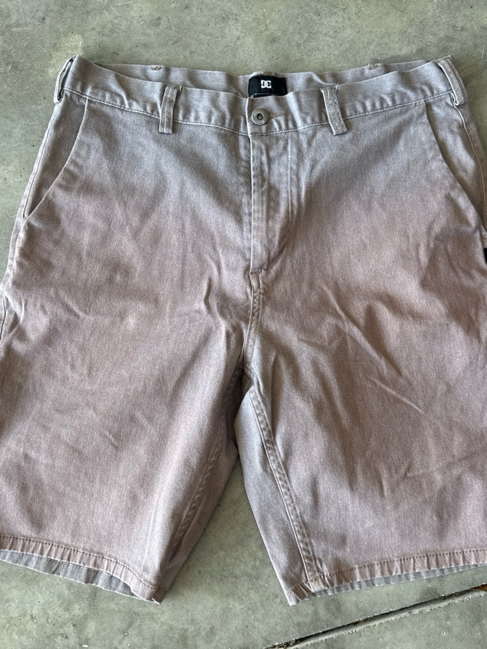DC Men's Taupe Flat Front Shorts